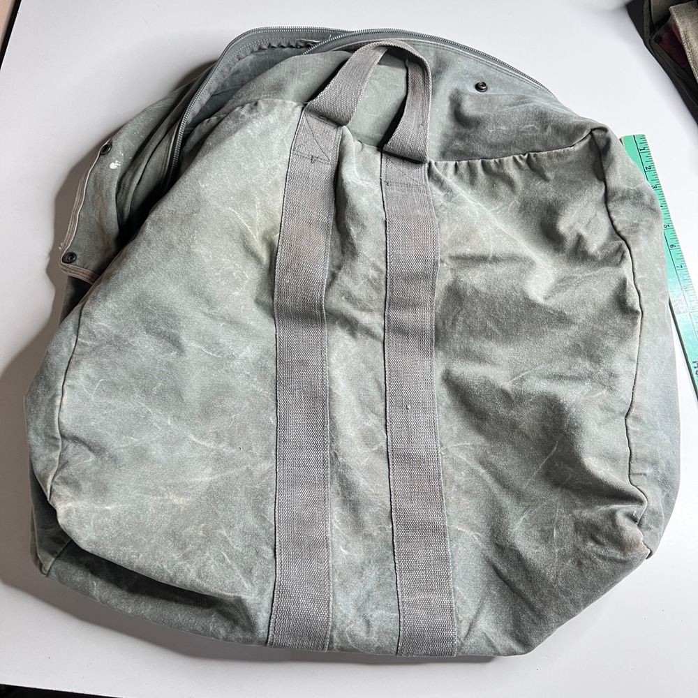 Vintage Military Style Canvas Aviator Kit Bag Duffel Olive Drab Green Large